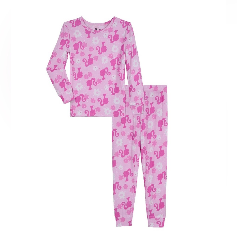 Barbie Toddler Long Sleeve Top and Pants, 2-Piece Pajama Set, Sizes 2T